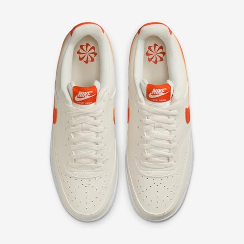 Nike Court Vision Low Next Nature Men's Shoes (DH2987-115, Sail/White/Safety Orange)4