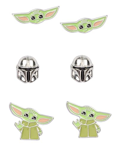 Star Wars The Mandalorian Grogu Baby Grogu 6 Pack Costume Jewelry Stud Earrings Set4