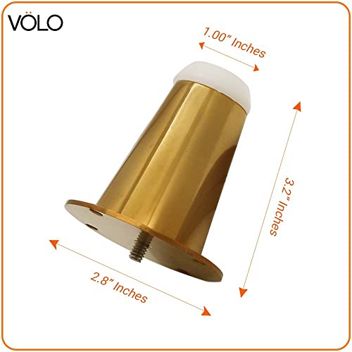 Image of VOLO Furniture Legs 3 inch, Heavy Duty Sofa Legs, Modern Style Furniture Legs, DIY Replacement SS Metal Legs for Table Cabinet Cupboard Sofa Couch Chair, (Set of 4 pcs)(A-67) (3 inch- 75 mm, Gold)