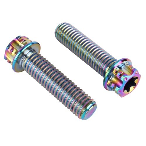 Image of 4Pcs Titanium Bolt Flange Torx Head M8 M10 x 20 25 30mm Screw Bolt for Motorcycle Car Modifications (Rainbow, M8x30mm)