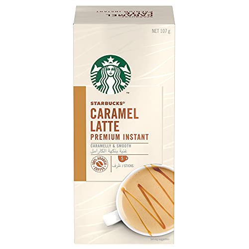 Image of Starbucks Caramel Latte Premium Instant Ground Coffee Mixes 107.5g, Box