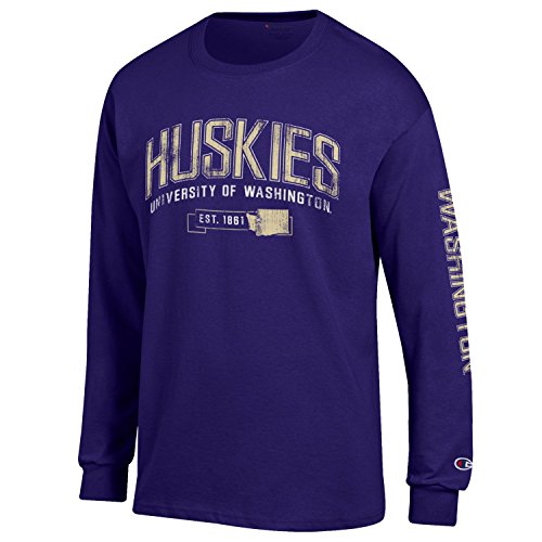 Champion NCAA Men's Fair Catch Long Sleeve Team Color T-Shirt