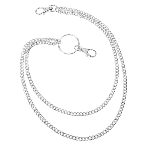 LIFKOME Punk Chains for Jeans Multi Chain Trousers Accessory for Men and Women Metal