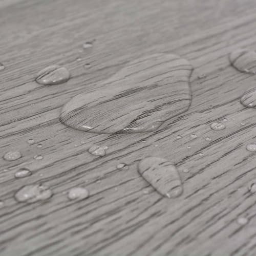 Suelo vinílico autoadhesivo gris oscuro que elimina las molestas obras en tu cocina y salón 8