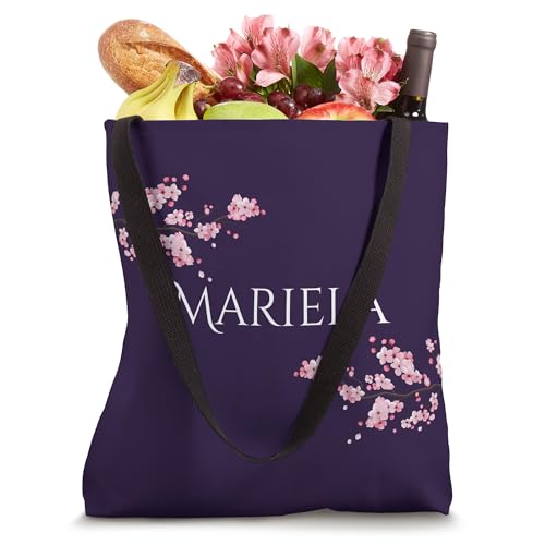 Mariela name with blossom branches Tote Bag miniatura 4
