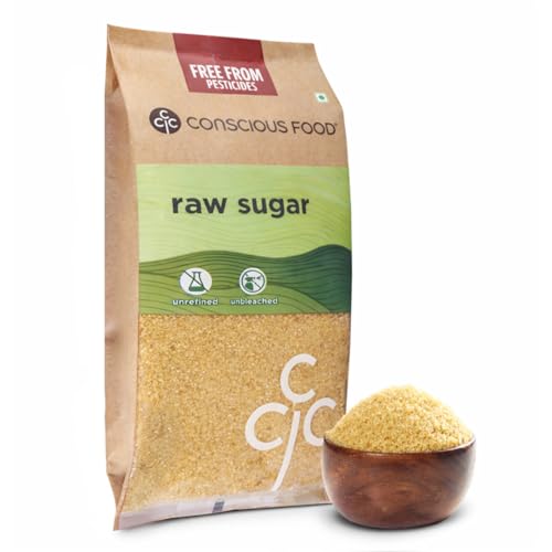 Image of Conscious Food Natural Raw Sugar | 500 gm | Unrefined & Unprocessed Raw Sugar | Khandsari, Desi Khand | Natural Sugar