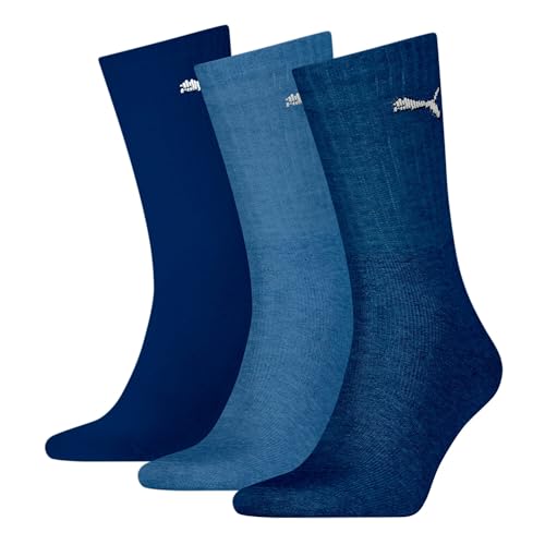 PUMA Mixte Crew Chaussettes,Bleu Marine,39-42