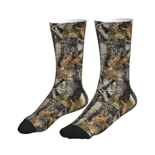 Augenstern Unisex Crew Sport Socks Mossy-Tree-Camo-Leaf Outdoor Recreation Socks3
