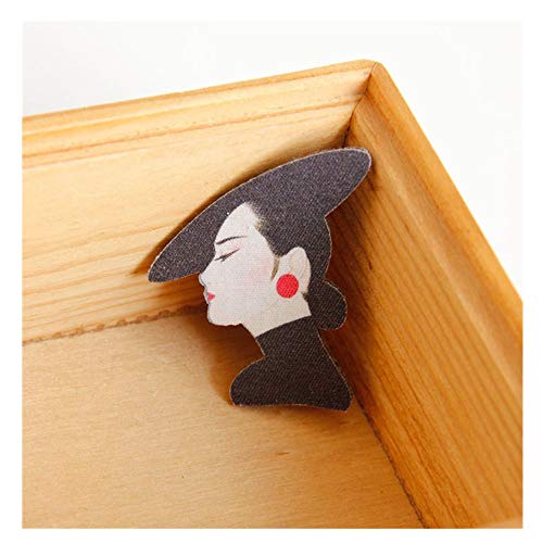 JIWEIER Señora elegante divisa de la manera europea fieltro Escudo broche de...