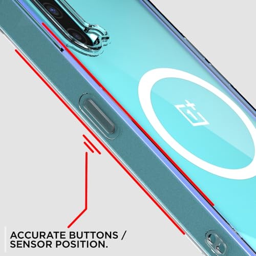 Image of Pikkme Back Cover for Oneplus Nord Ce 5G Mag-Safe Shockproof PC + TPU Protective Case Magnetic Support Bumper Case (Transparent Mag-Safe)