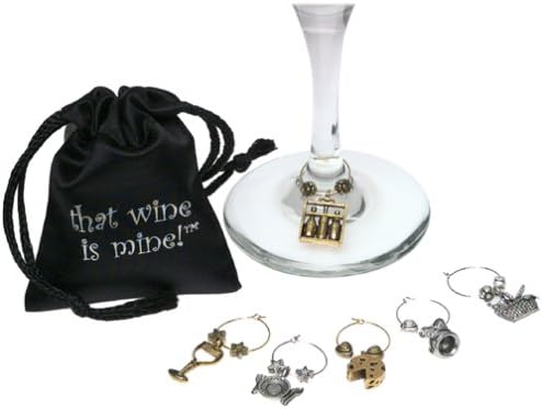 Vin De La Vie Wine Glass Charms, Set of 6