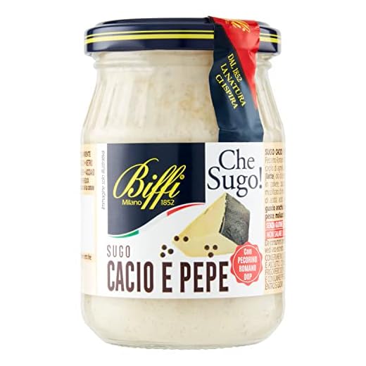 Biffi - Sugo Cacio e Pepe con Pecorino Romano DOP Biffi - Multipack - 3 vasetti da 190 g