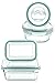 New Snaplock Lid: Tempered Glasslock Storage Containers 8pc (contains 4 container & 4 Lid) set~Microwave & Oven Safe