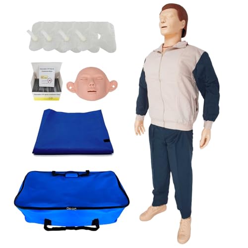 Poupée de réanimation AMITD pour apprendre la RCP avec peau visage lavable