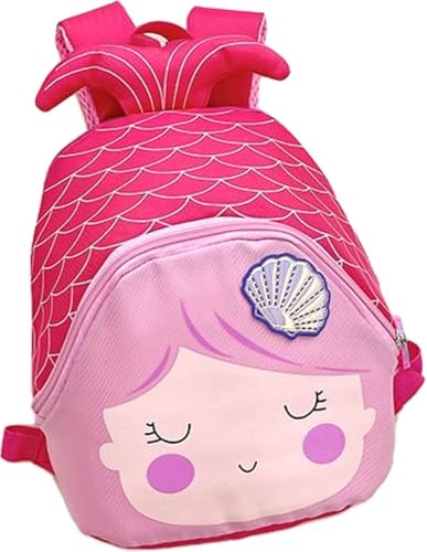 Mini Mochila Infantil Sereia Sortida,Leve, Confortável, Colorida, com Alças Ajustáveis, Estampa Encantadora e Ideal para Passeios, Escola e Uso Diário das Crianças