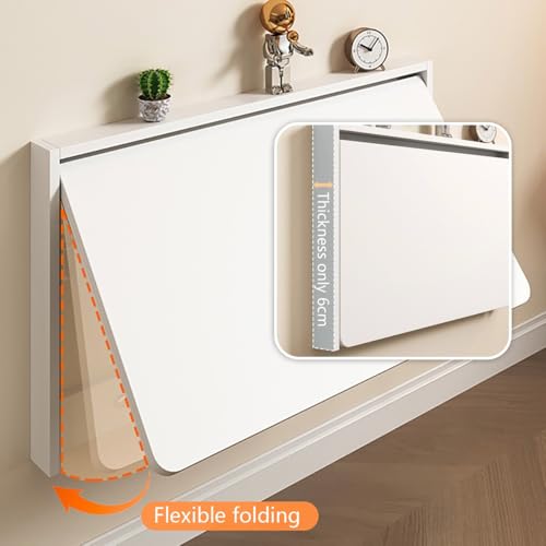 Table murale pliante à abattant compacte | Bureau suspendu rabattable - 7