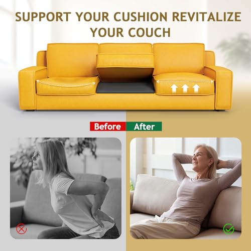 Image of MYLIFESION Couch Cushion Support for Sagging Seat, 20x20x2 inches High-Density Foam Sofa Cushions Support, Under Cushion Sag Repair, Grey Set of 1