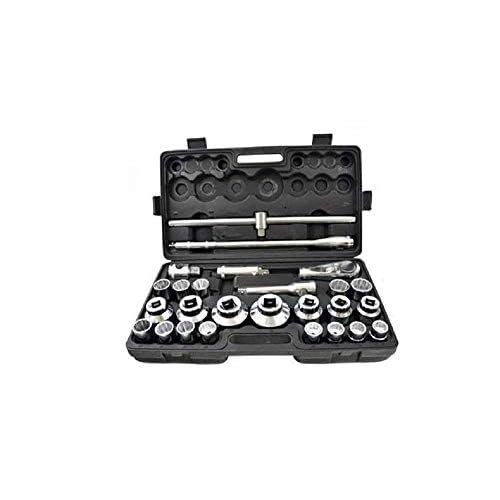 Steckschlüsselsatz G10114 26-TLG 3/4" 1" 21-65mm Knarrenkasten Ratschenkasten Transportkoffer LKW Nußkasten Steckschlüssel-Satz - KG -12-kant Steckschlüssel INKLUSIVE KOFFER