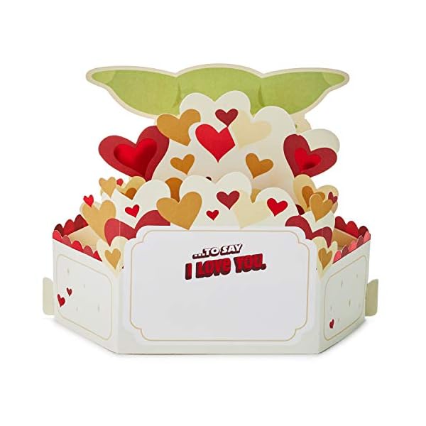 Hallmark Paper Wonder Star Wars Baby Yoda Pop Up Valentines Day Card, Love Card, Anniversary Card (Reaching Out… – Bild 3