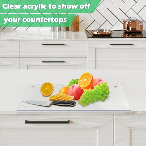 Zocipro Acrylic Chopping Board, Clear Cutting Board with Counter Lip - Image 4
