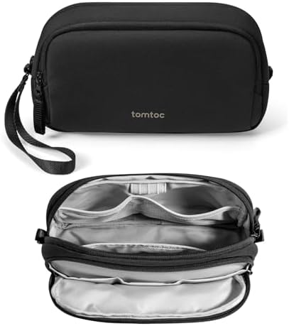 tomtoc Kabeltasche Reise EDC Elektronik Organizer Tasche Tech Pouch | Kabelorganizer Reise Zubehörtasche Bag für Laptop Zubehör, Powerbank, Ladekabel, Ladestecker, Festplatte, DJI
