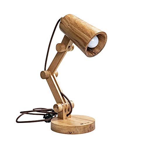 Wooden Desk Lamp Wood Table Lamp Reading Lamp (Oak Walnut