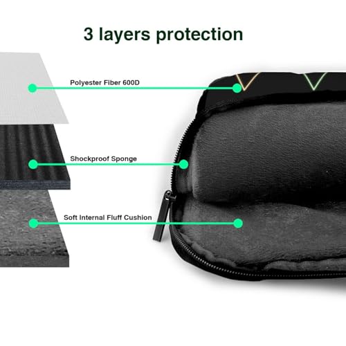 Sac ordinateur 15,6 pouces à motif triangles fluorescents housse rembourrée mixte