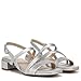 LifeStride Womens Janet Heeled Sandal Silver 7.5 M