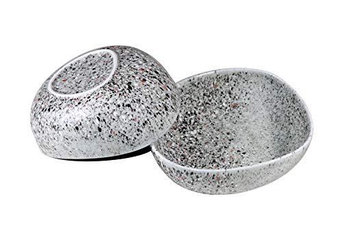 Porcelain Salad Bowls Set of 2 - 50OZ Creative Salad Bowls Fruit Salad Serving Bowls Popcorn Bowl Soup Bowls Set Porcelain Bowls Irregular Stone Speckle Series Large
