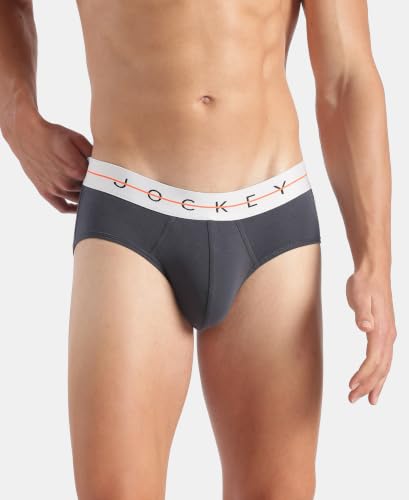 Image of Jockey NY15 Men's Super Combed Cotton Elastane Stretch Solid Brief with Ultrasoft Waistband (Pack of 2)