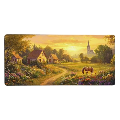 Gaming mouse pad con base de goma antideslizante y superficie impermeable G355 para escritorio
