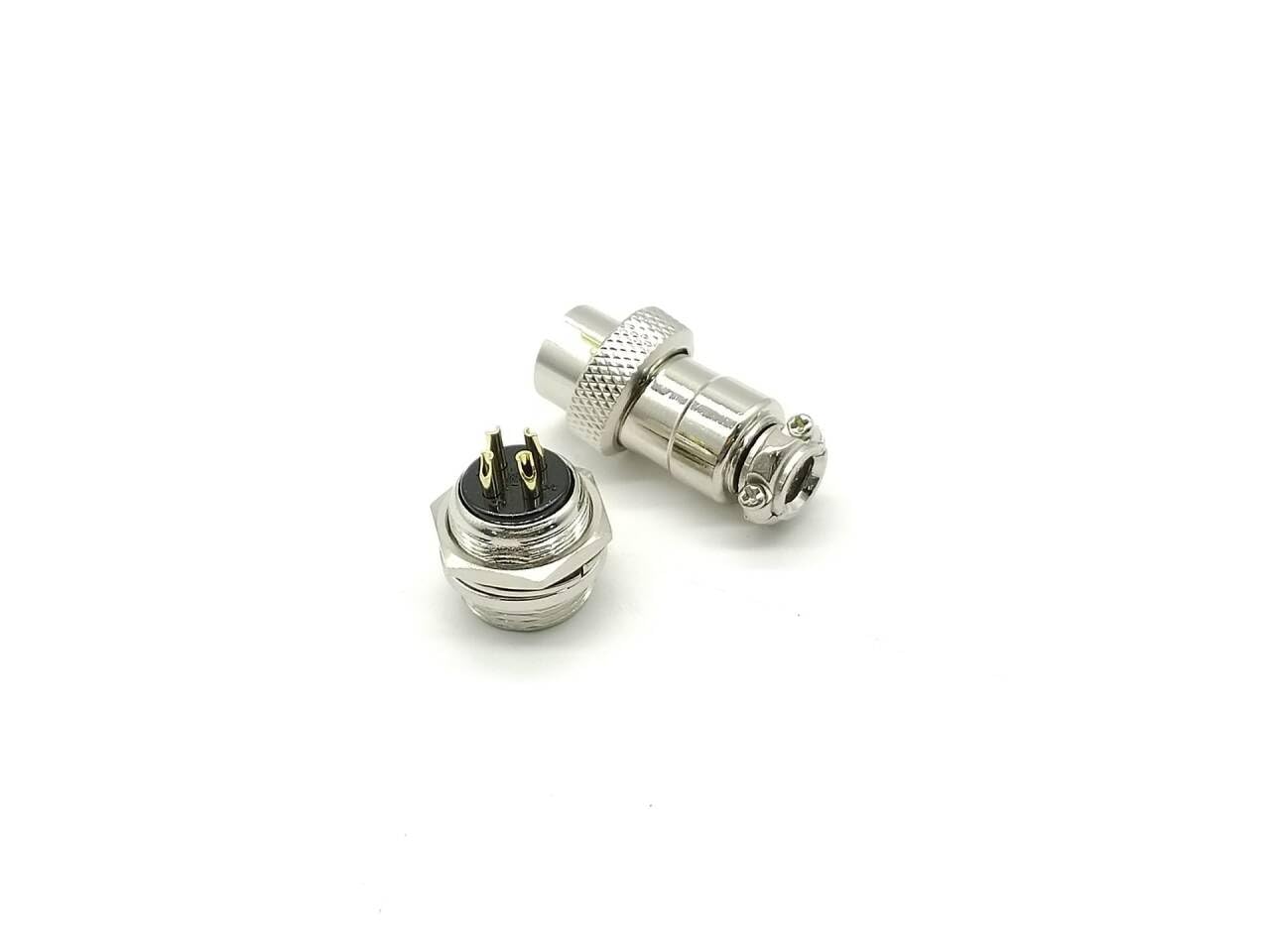 Amazon.com: GX16 4 Pin Connector Reverse Straight Male Plug and