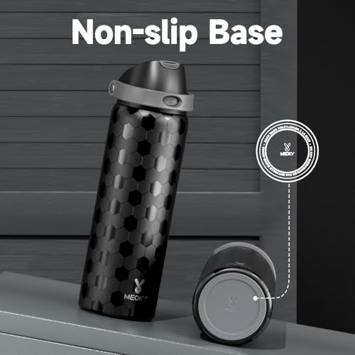 Image of Meoky 32 oz Stainelss Steel Soccer Water Bottle, Gifts for Boys Girls