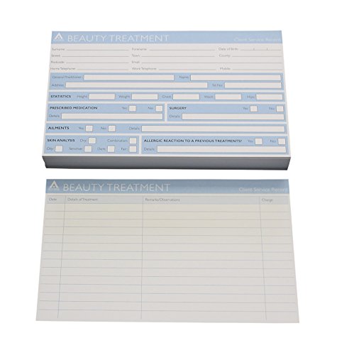 Agenda Client Record Cards Beauty Pack Of 100