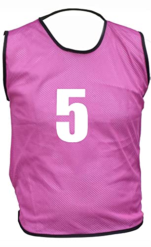 Image of 10 MESH BIBS FOOTBALL TRAINING SPORTS BIBS PRINTED NUMBER (1-10 OR number of your choice) Back only (Purple, Adult (Men's Large to XL))