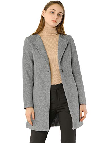 Manteau d'hiver mi-long pour femme gris en taille Large Allegra K