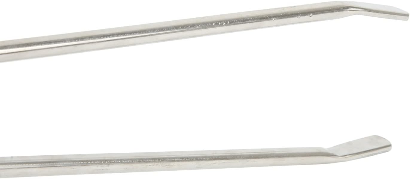 Fire Pit Tongs Heavy Duty Stainless Steel with Lengthened Widened Jaws and Thickened Beech Wood Handle, Outdoor Fireplace Tongs for BBQ Firewood and Coal Handling