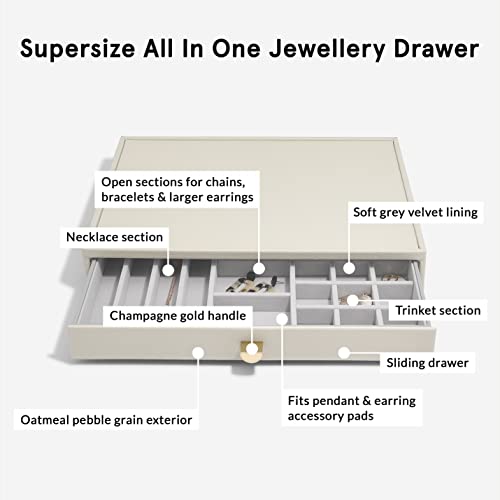 Boîte bijoux Stackers Oatmeal Supersize évitez les colliers emmêlés - 7
