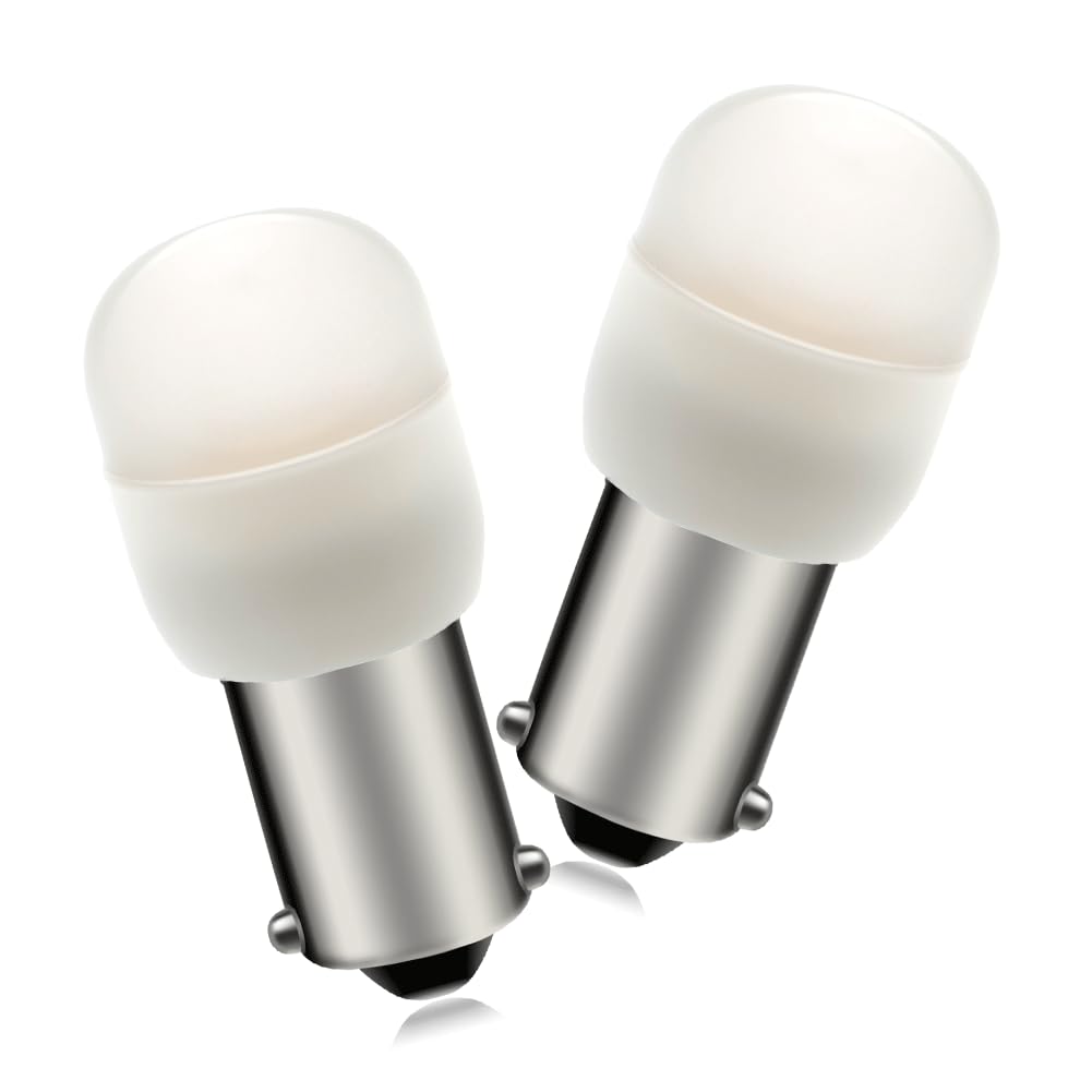 SOFOC Arcade Pinball Gaming Machine Light Bulb BA9S LED 220V Warm White Bayonet Base Instrument Panel Indicator Light 2Pcs