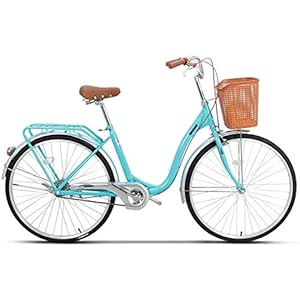 Cruiser-fiets voor dames Beachcruiser-fiets voor volwassenen, aandrijflijnen met enkele snelheid, medium stalen…