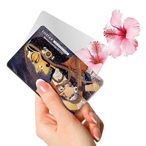 SILSTAR PROFESSIONALコンパクトカードミラー 壊れないアクリルメイクアップミラー ウォレットケース用バニティミラースモール トラベルハンドバッグ ハンドヘルドコンパクトポケットミラー_Nihâl Chand_Bani Thani