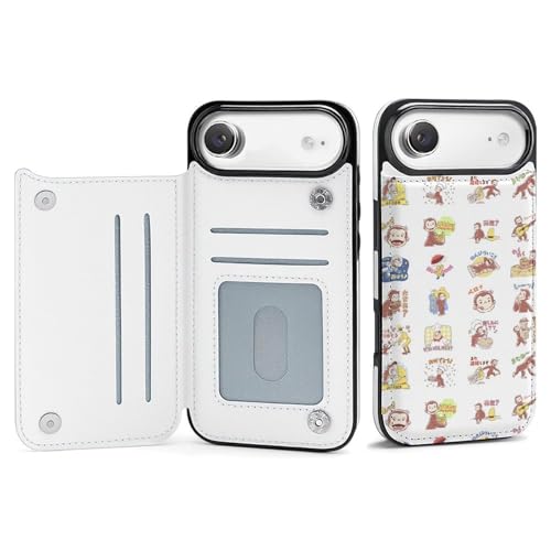 手帳型 おさるのジョージ 対応 iPhone 17 Air ケース カード収納 スマホケース 財布型 携帯ケース 軽量 全面保護 スタンド機能 おしゃれ お祝いギフト