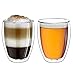 Produktbild Creano doppelwandiges XXL Thermoglas 400ml, Extra großes hitzebeständiges Doppelwandglas aus Borosilikatglas, Kaffee, Tee, Latte Macchiato Gläser, 2er Set
