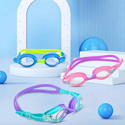 Mezere Kids Swimming Goggles Kids 6-14 Anti Fog Swim Goggles UV Resist No Leaking Girls Swimming Goggles for Childrens Swim Glasses - Image 2