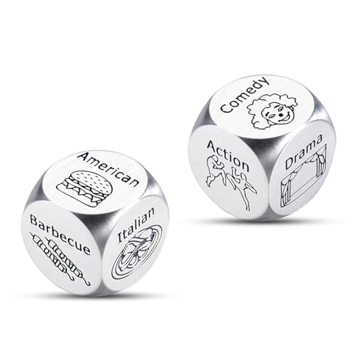 Regalos para novio y novia divertidos con dados de decisión de comida