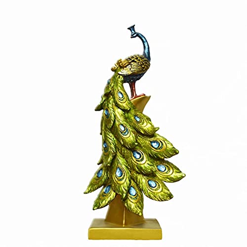 Luganiso Peacock Figurine Resin Crafts Decorative Peacock Statue Collectible Sculpture For Wedding Home Ornament Table Decor #TOP3