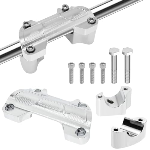 Image of 1.0 inch Handlebar Riser Top Clamp Kit 1.5 inch Tall for Harley Street glide, Electra glide, Sportster, Softail Street Bob Fat Boy Fat Bob Heritage Low Rider & Dyna (Rise Height: 1.5 inch, For 1 inch Bar)