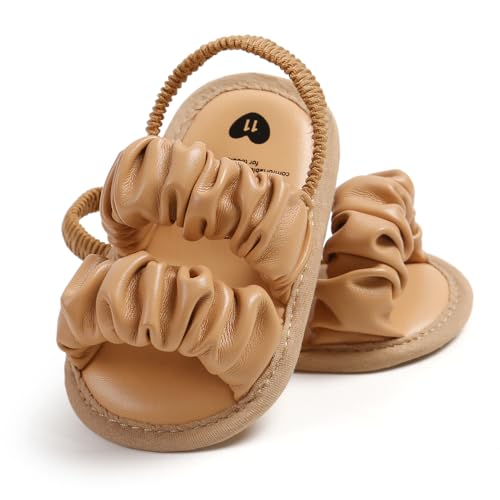 Image of Infant Baby Boys Girls Summer Sandals Party Wedding Dress Flats Shoes Newborn Crib Shoes First Walkers Prewalkers 0-18 Months