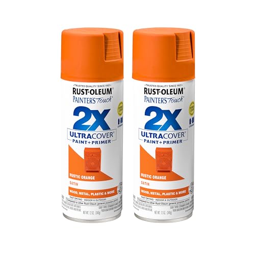 Rust-Oleum Painters Touch 2X Ultra Cover Spray Paint Satin Rustic Orange
