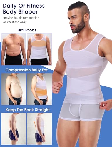 Men Body Shaper Slimming Vest Tummy Control Undershirt Gynomastica Compression Shirt Waist Trainer Tank Top4